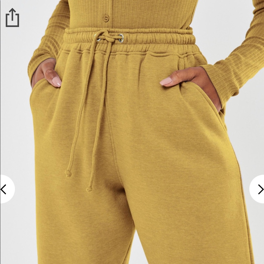 Yellow Oversized 90s Joggers - Picture 2 of 5